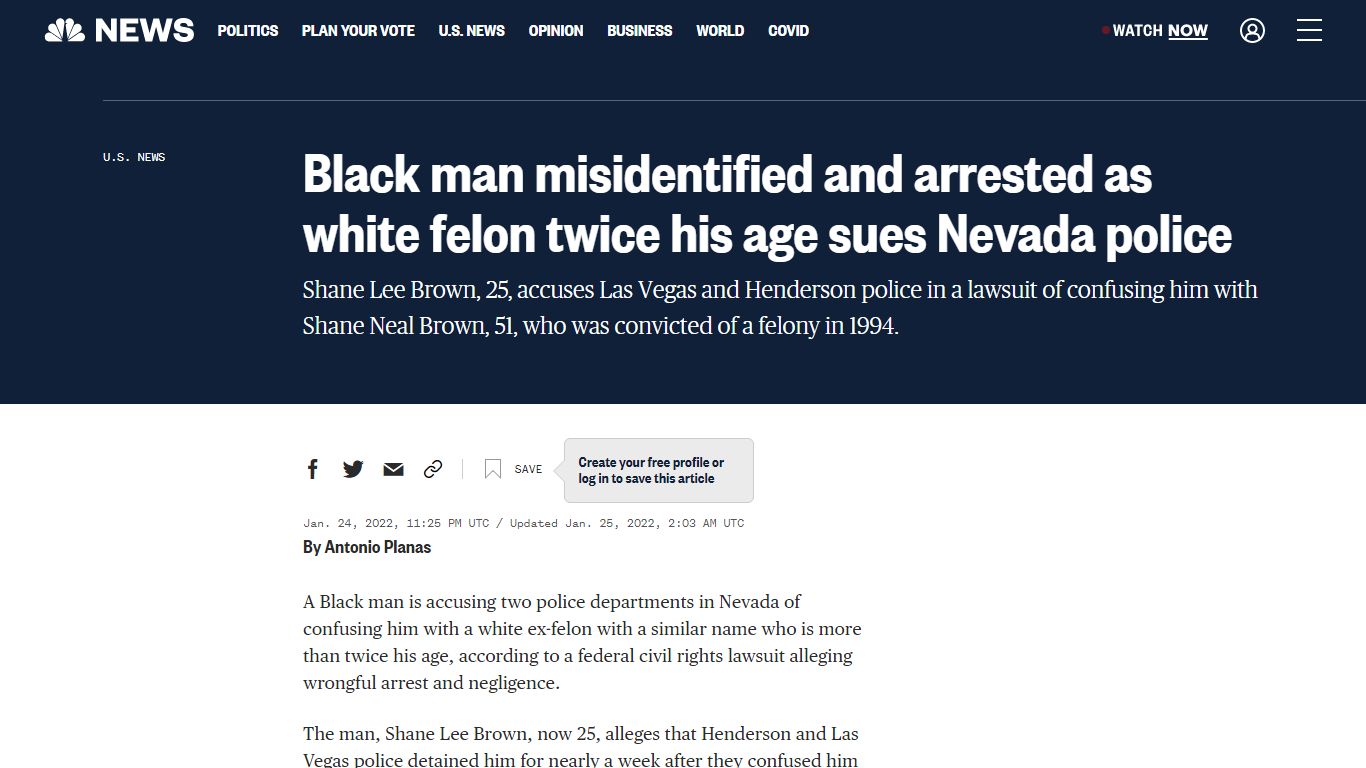 Black man misidentified and arrested as white felon twice his age sues ...