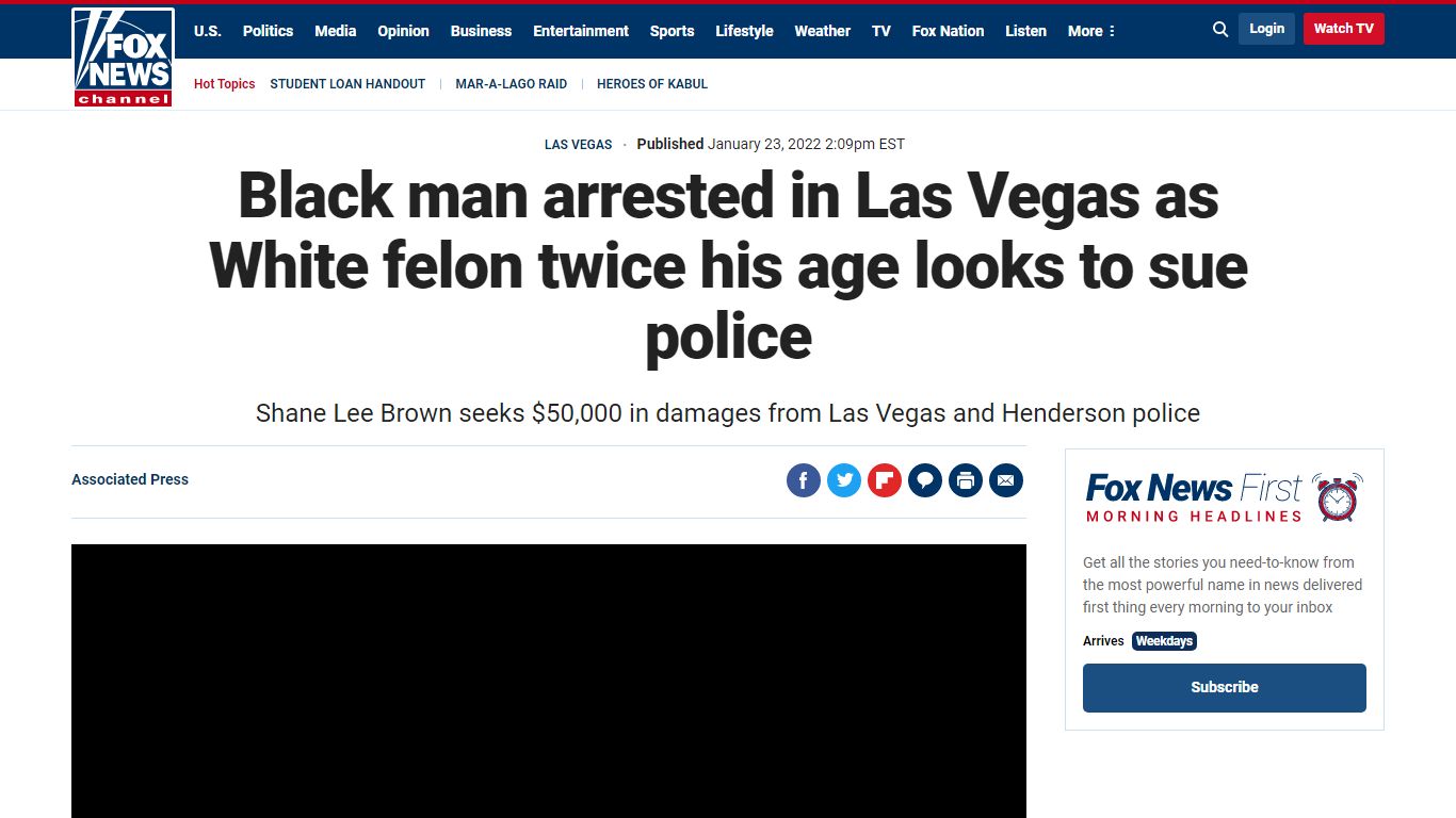 Black man arrested in Las Vegas as White felon twice his age looks to ...